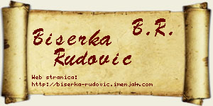 Biserka Rudović vizit kartica